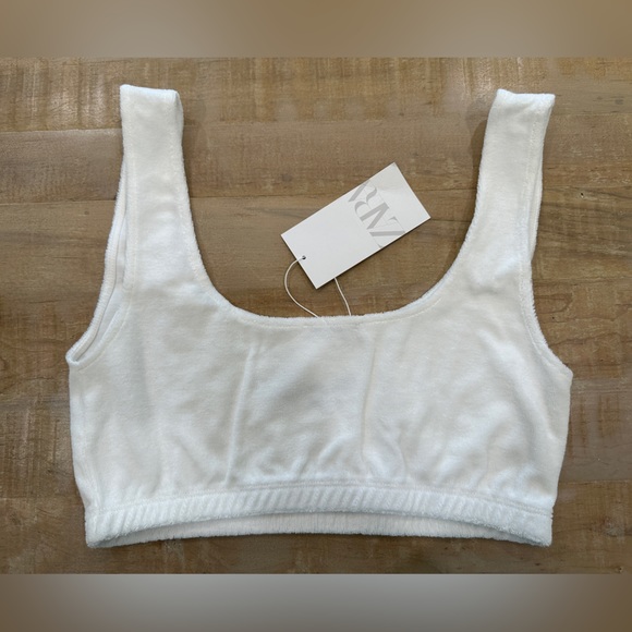 Zara Text Terrycloth Venice Beach Los Angeles crop tank top - Picture 9 of 11